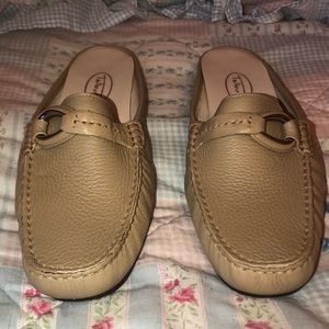 Talbots leather loafer slides